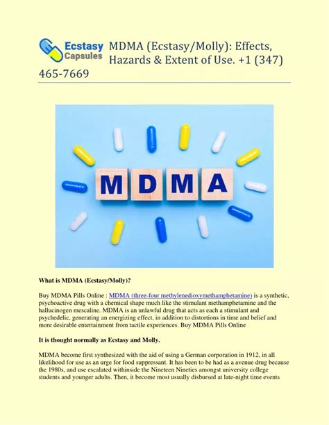 Ecstasy (MDMA): Effects, Hazards & Extent of Use .